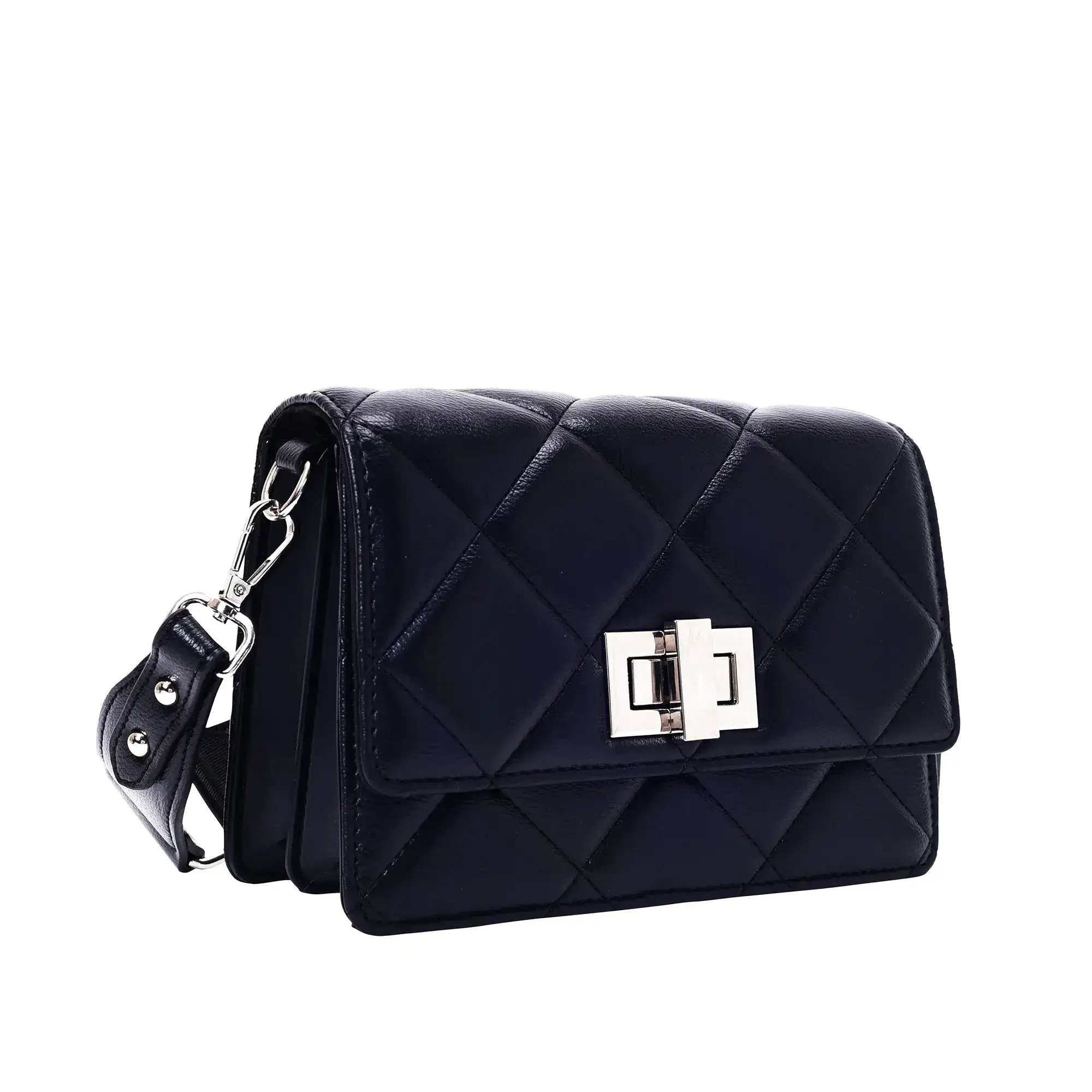Maddie Mini Twisted Black Shoulder Bag - Image 3