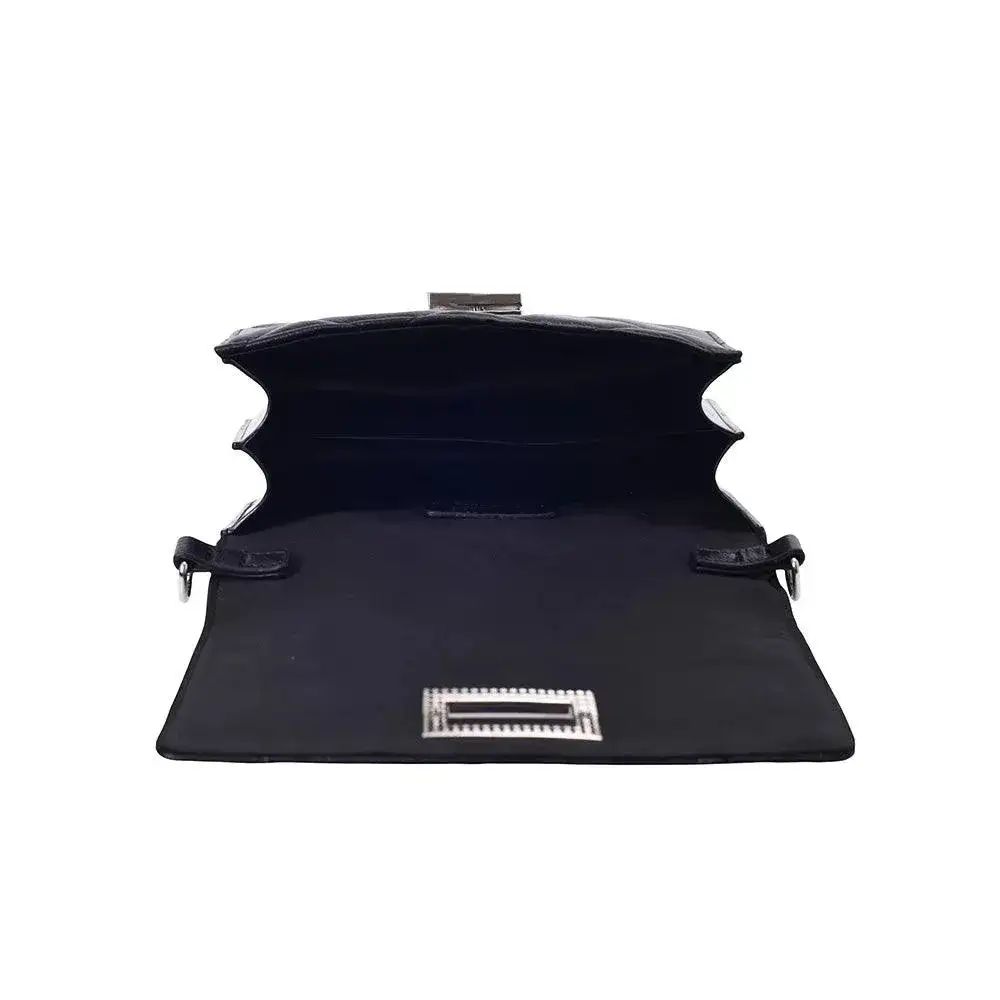 Maddie Mini Twisted Black Shoulder Bag - Image 6