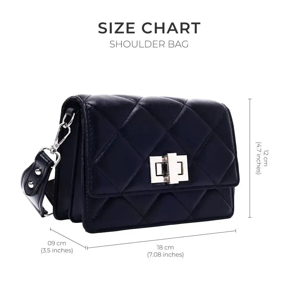 Maddie Mini Twisted Black Shoulder Bag - Image 9