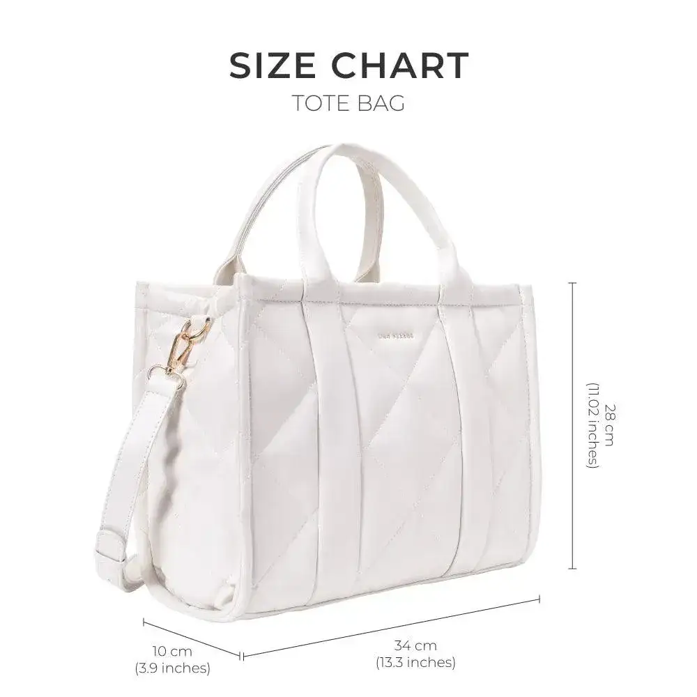 Maddie Weekend Off White Tote Bag - Image 7