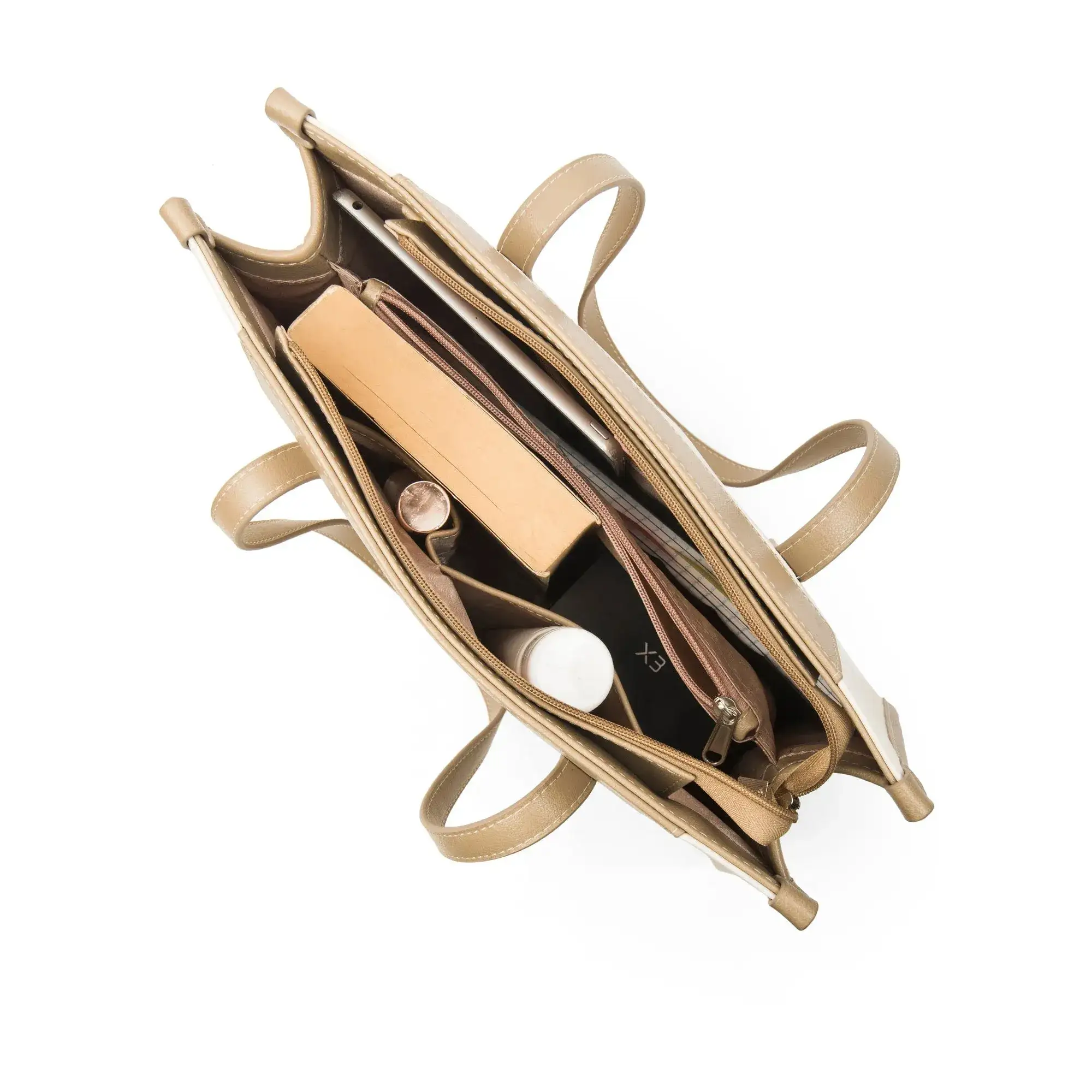 Monroe Dual Color Off White Tote bag - Image 8