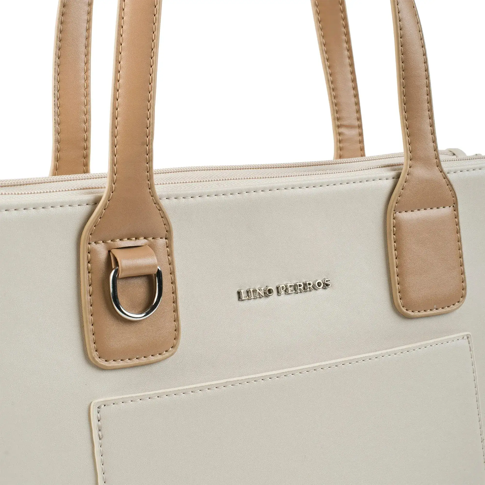 Monroe Elegant Off White Tote Bag - Image 5
