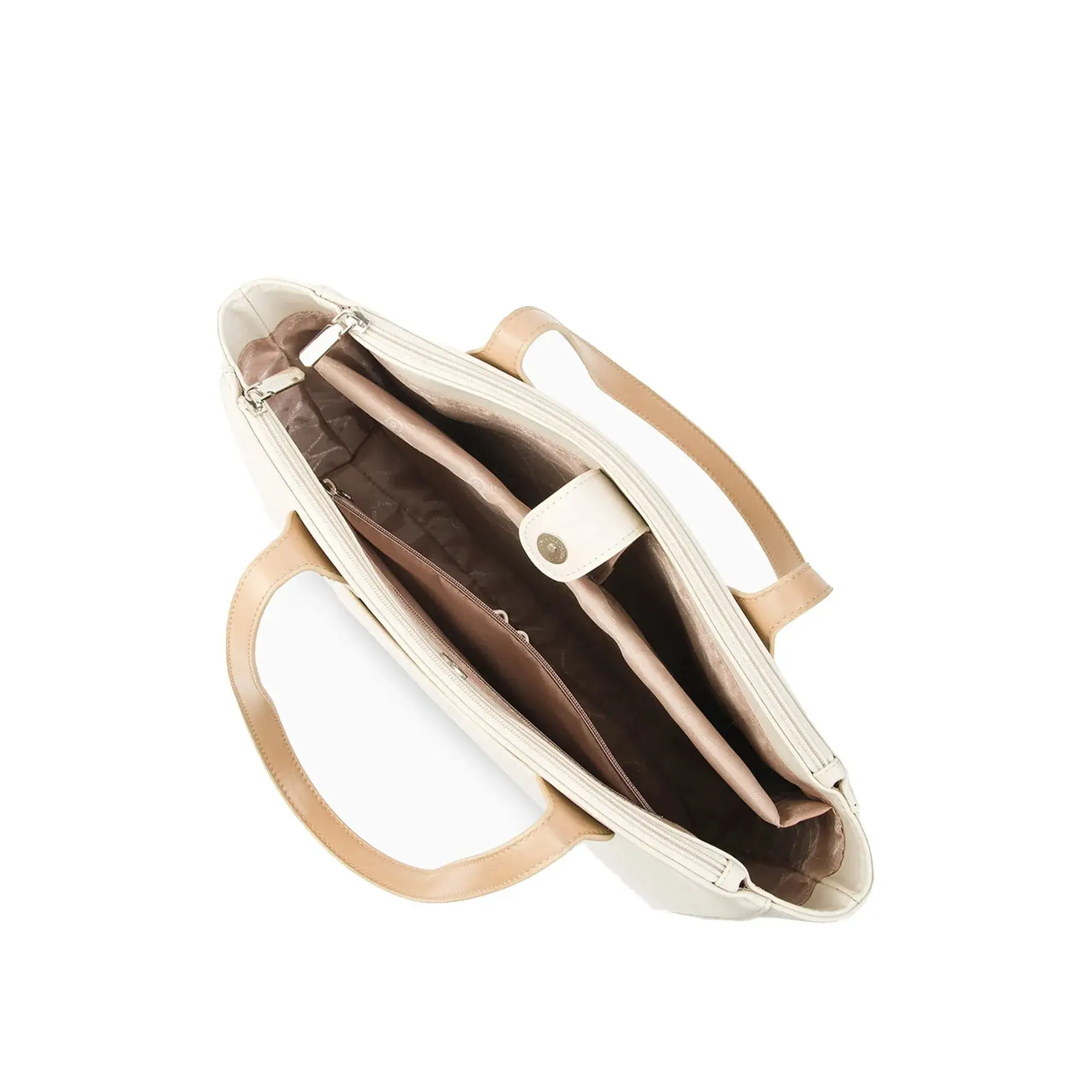 Monroe Elegant Off White Tote Bag - Image 6