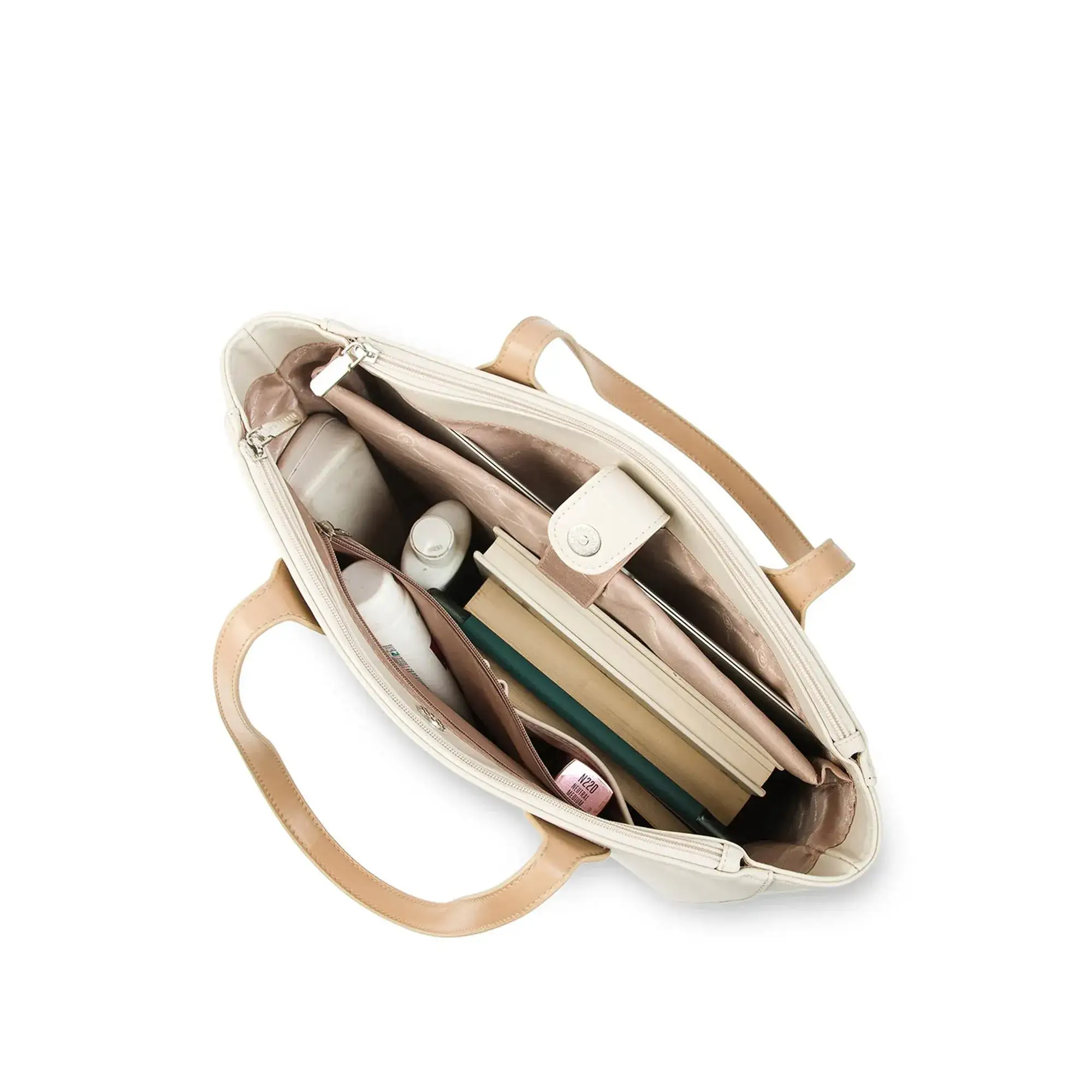 Monroe Elegant Off White Tote Bag - Image 7