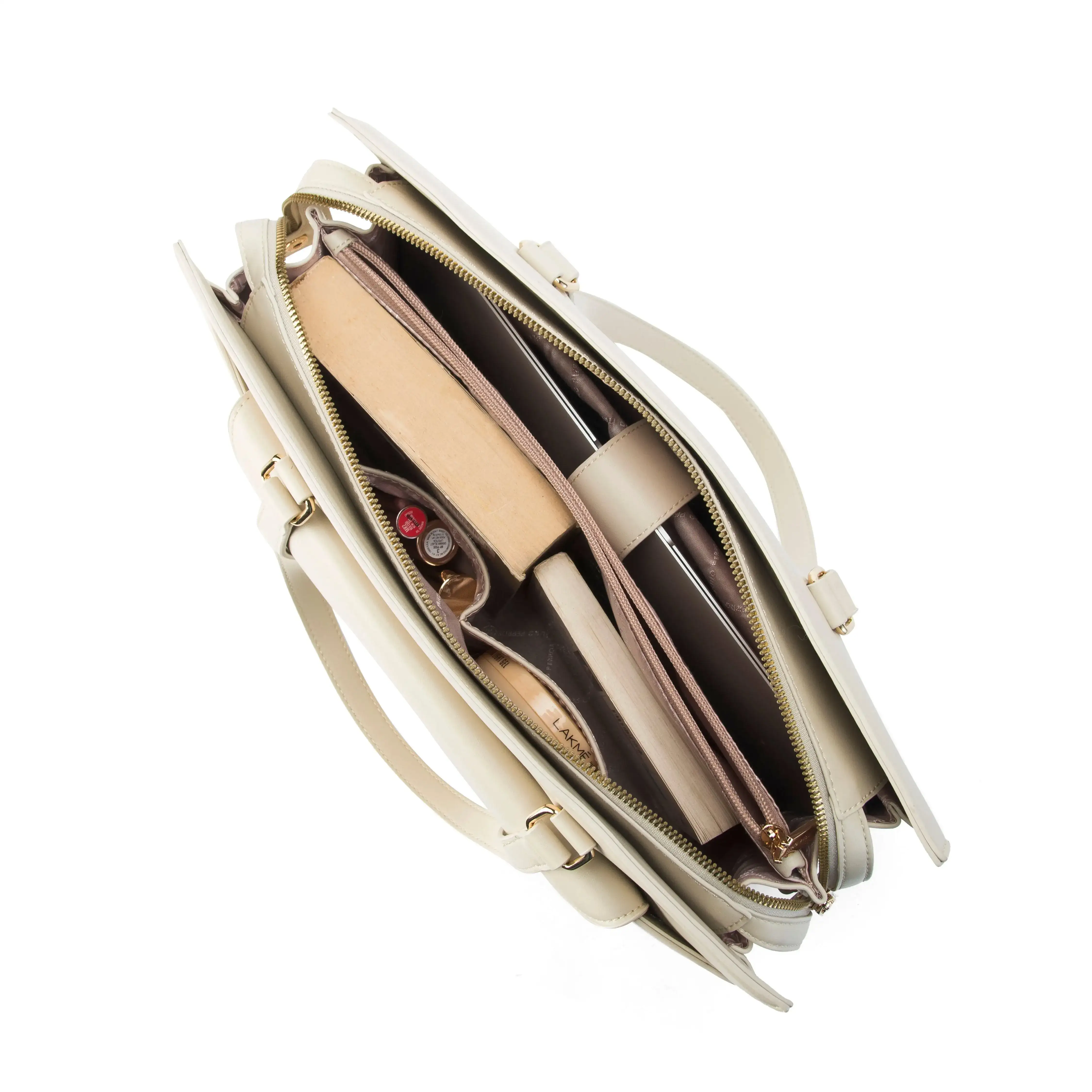 Monroe Sophisticated Beige Tote Bag - Image 10