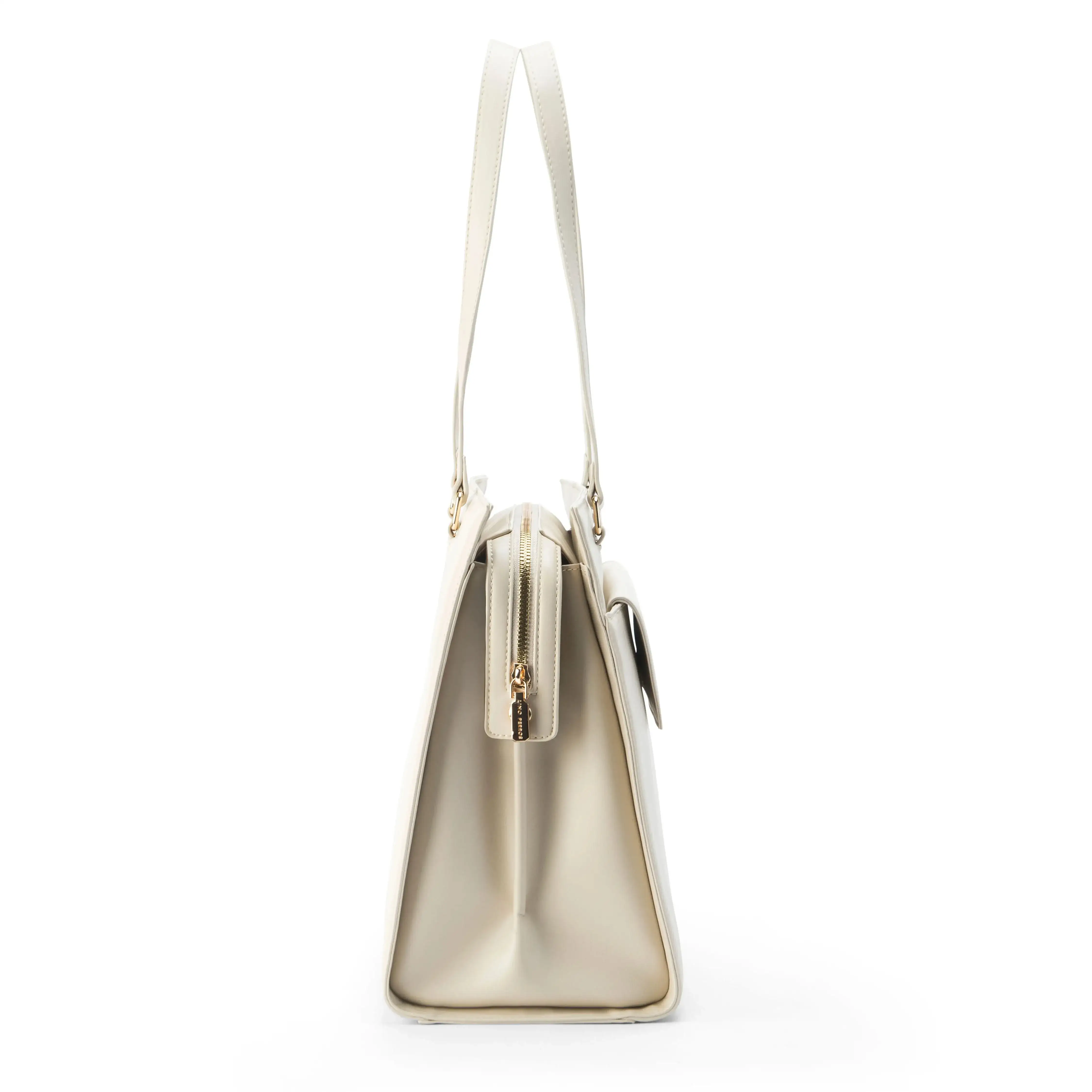 Monroe Sophisticated Beige Tote Bag - Image 4