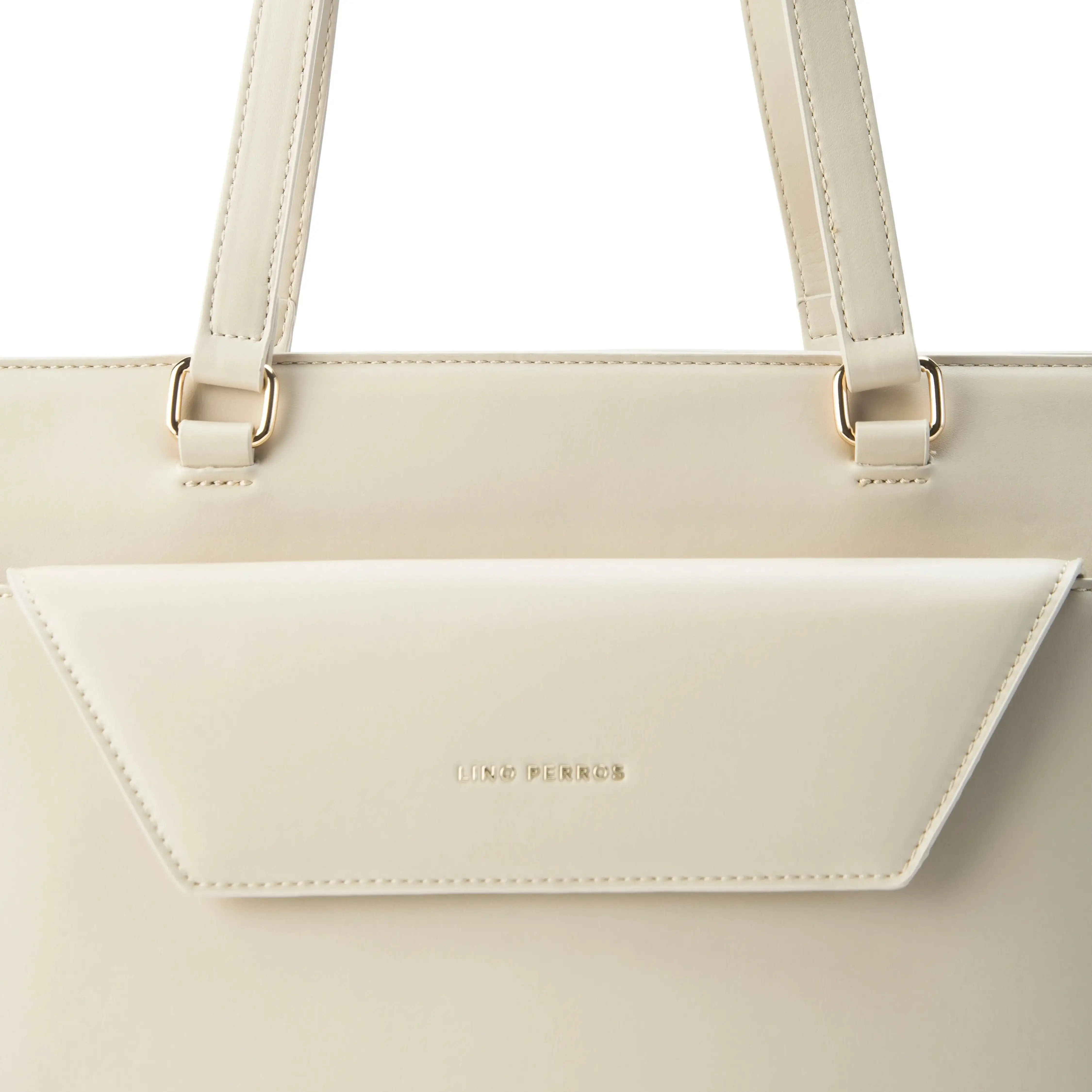 Monroe Sophisticated Beige Tote Bag - Image 8