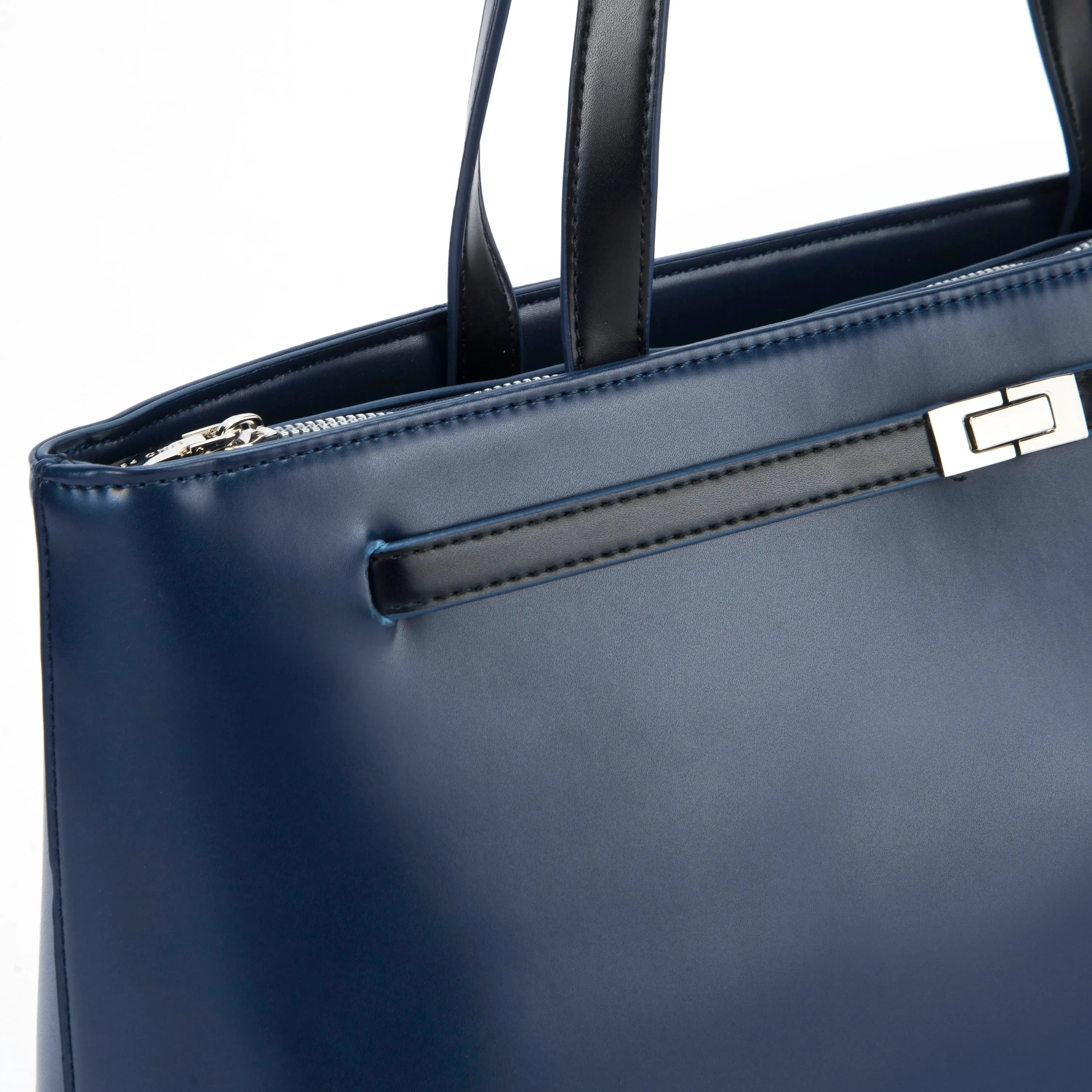 Monroe Tailored Navy Shoulder Bag - Image 8