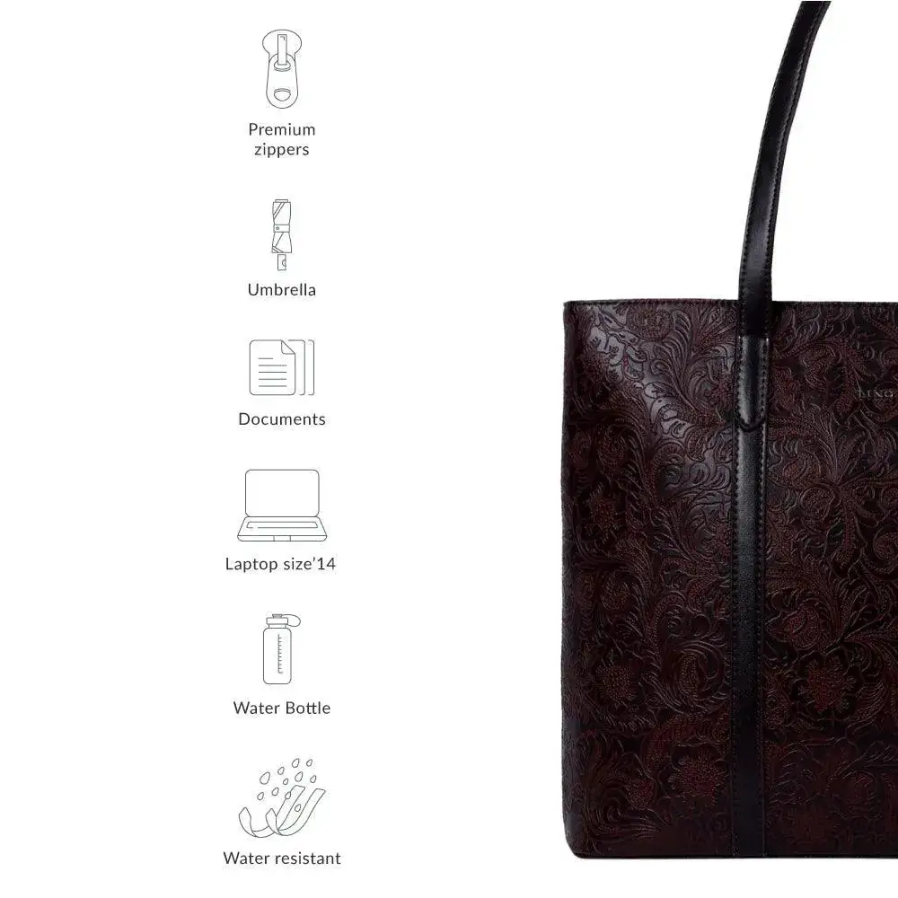 Valley Afternoon Brown Tote Bag - Image 8