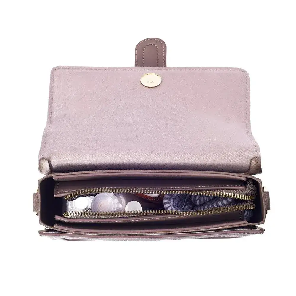 Valley Floral-Infused Brown Satchel Bag - Image 8