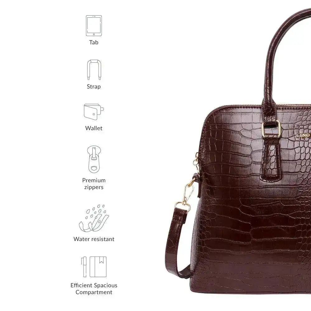 Voyage Confidence Brown Satchel Bag - Image 8