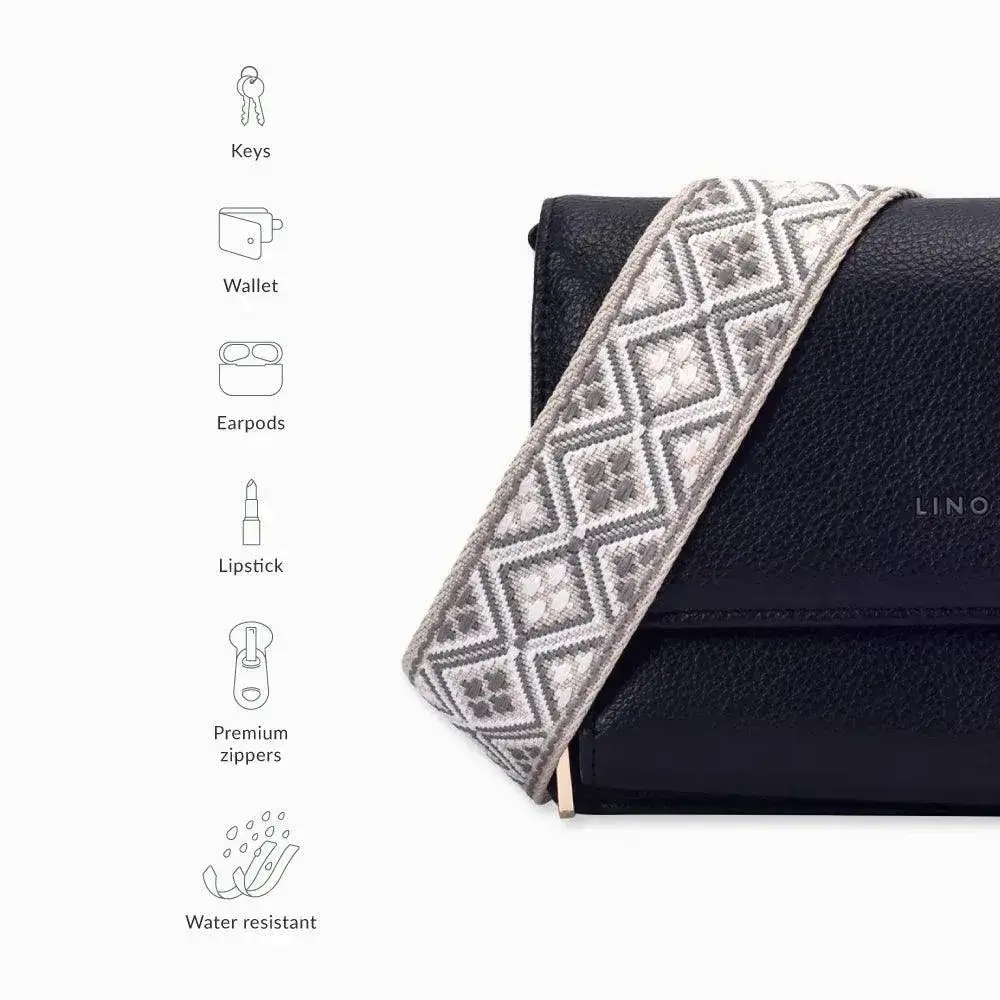 Voyage Mini boho Black Sling Bag - Image 7