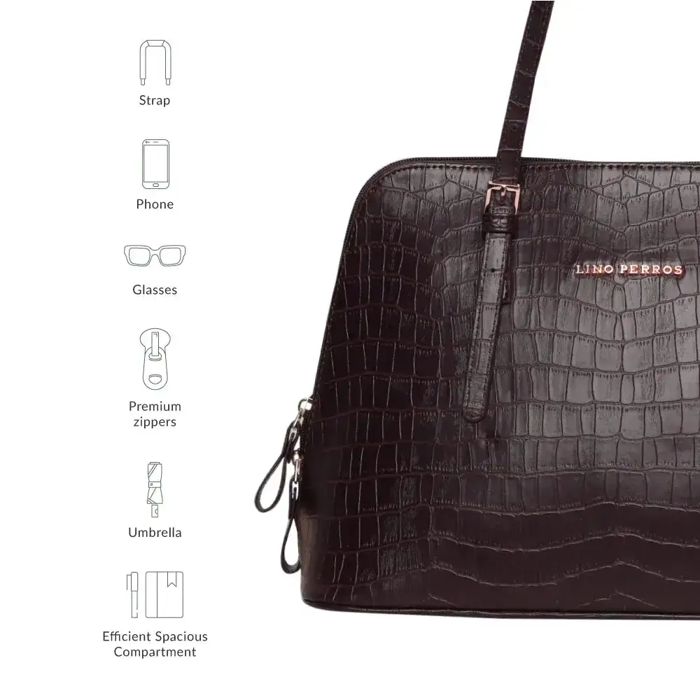 Voyage Office Brown Satchel Bag - Image 5