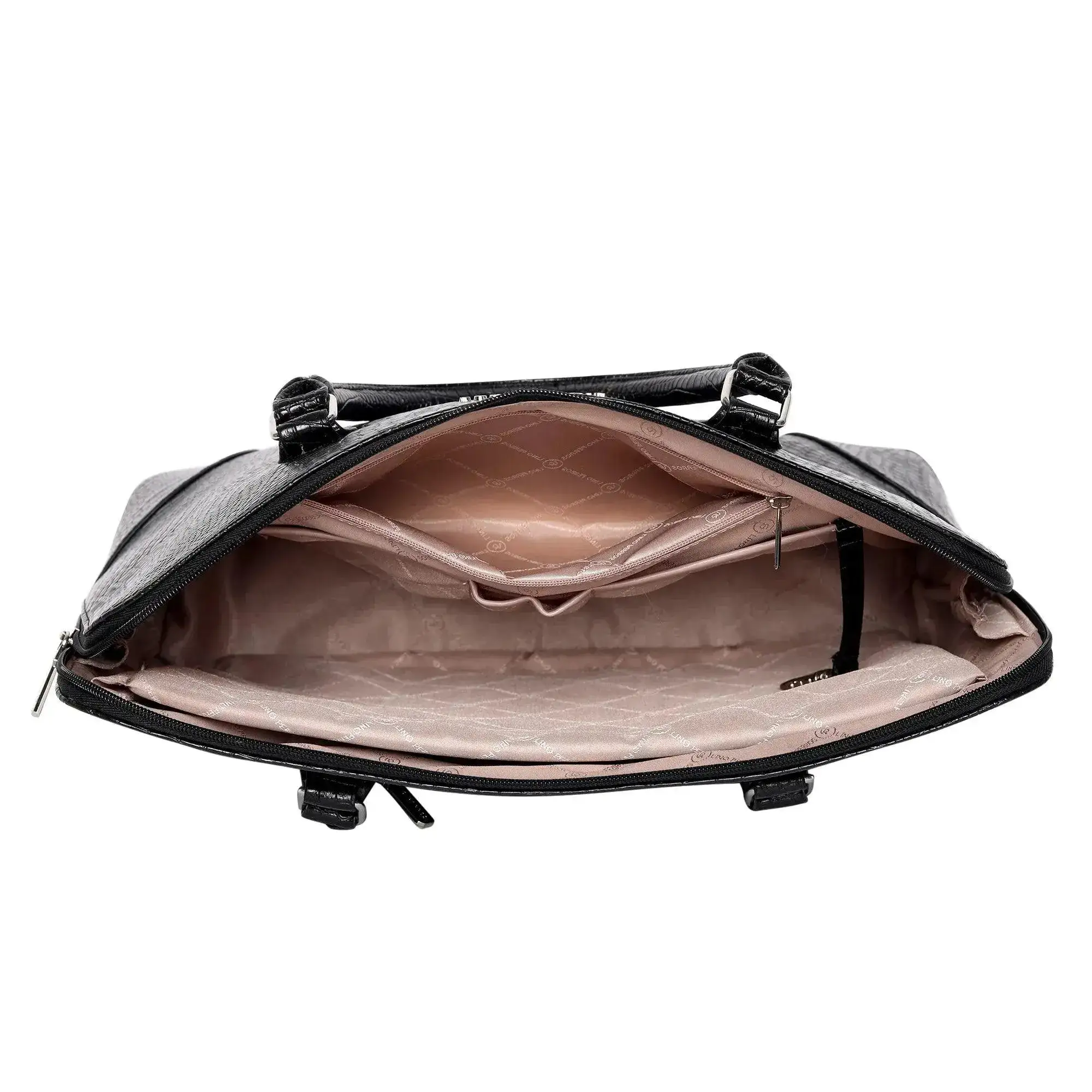 Voyage Organizer Black Croco Laptop Bag - Image 6