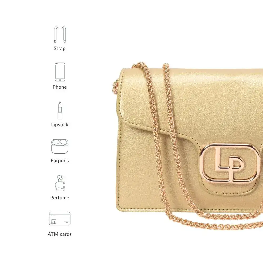 Voyage Timeless Golden Shoulder Bag - Image 8