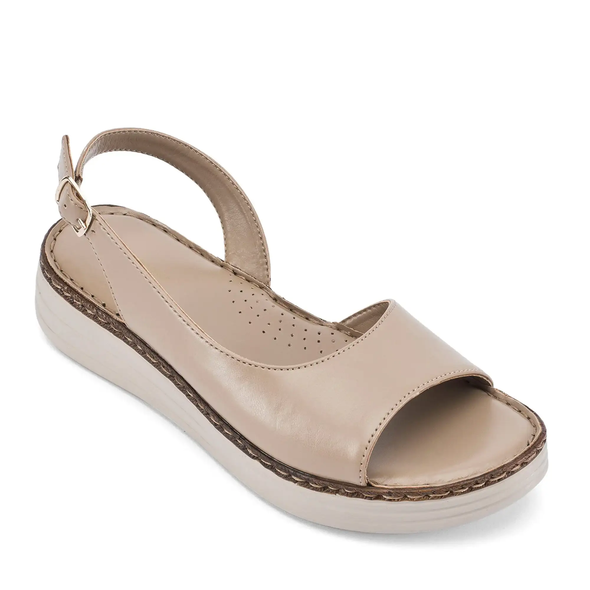Lopez Saga Comfort Taupe Heels - Image 3